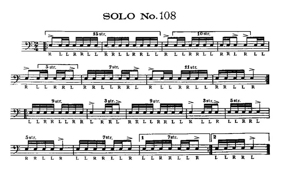 美国军鼓 SOLO No.106-110（爵士鼓谱）