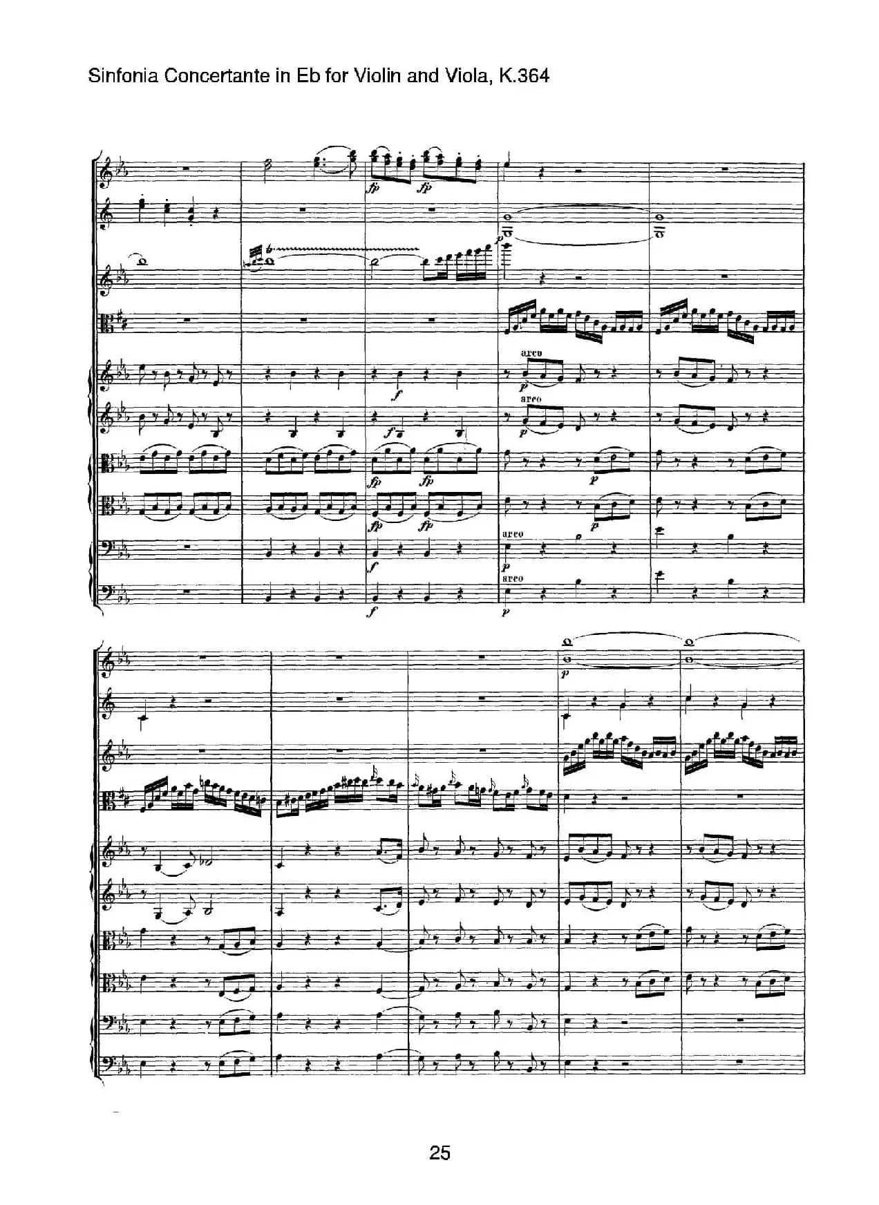 降E大调交响协奏曲（《Sinfonia Concertante in Eb》for Violin and Viola K.364）