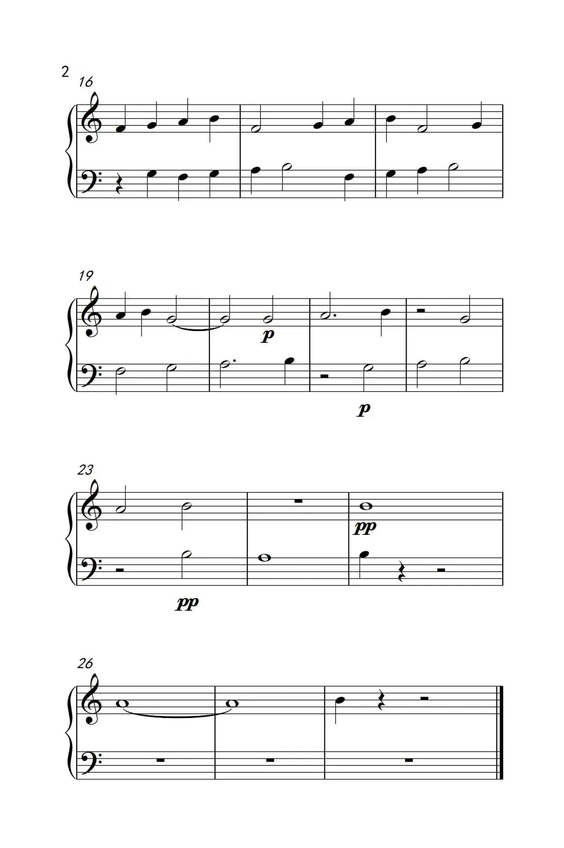 力度增减（巴托克 小宇宙 钢琴教程 2）