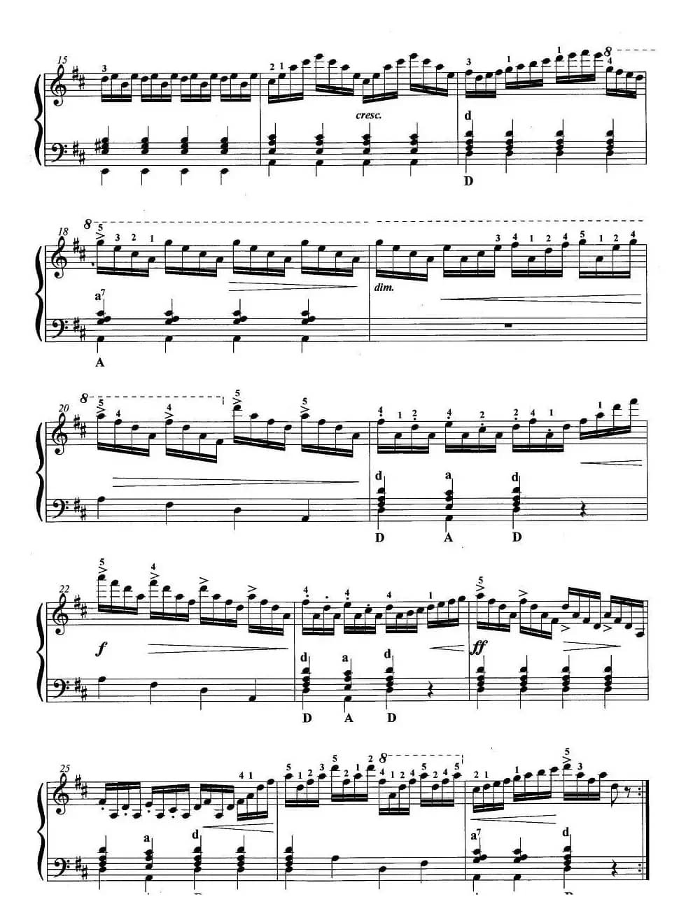 手风琴考级第五级：2、练习曲