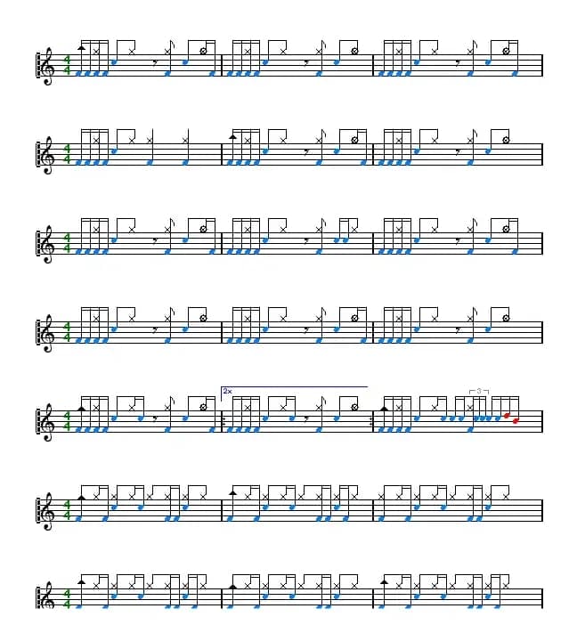 爵士鼓谱：Linkin Park - In the end