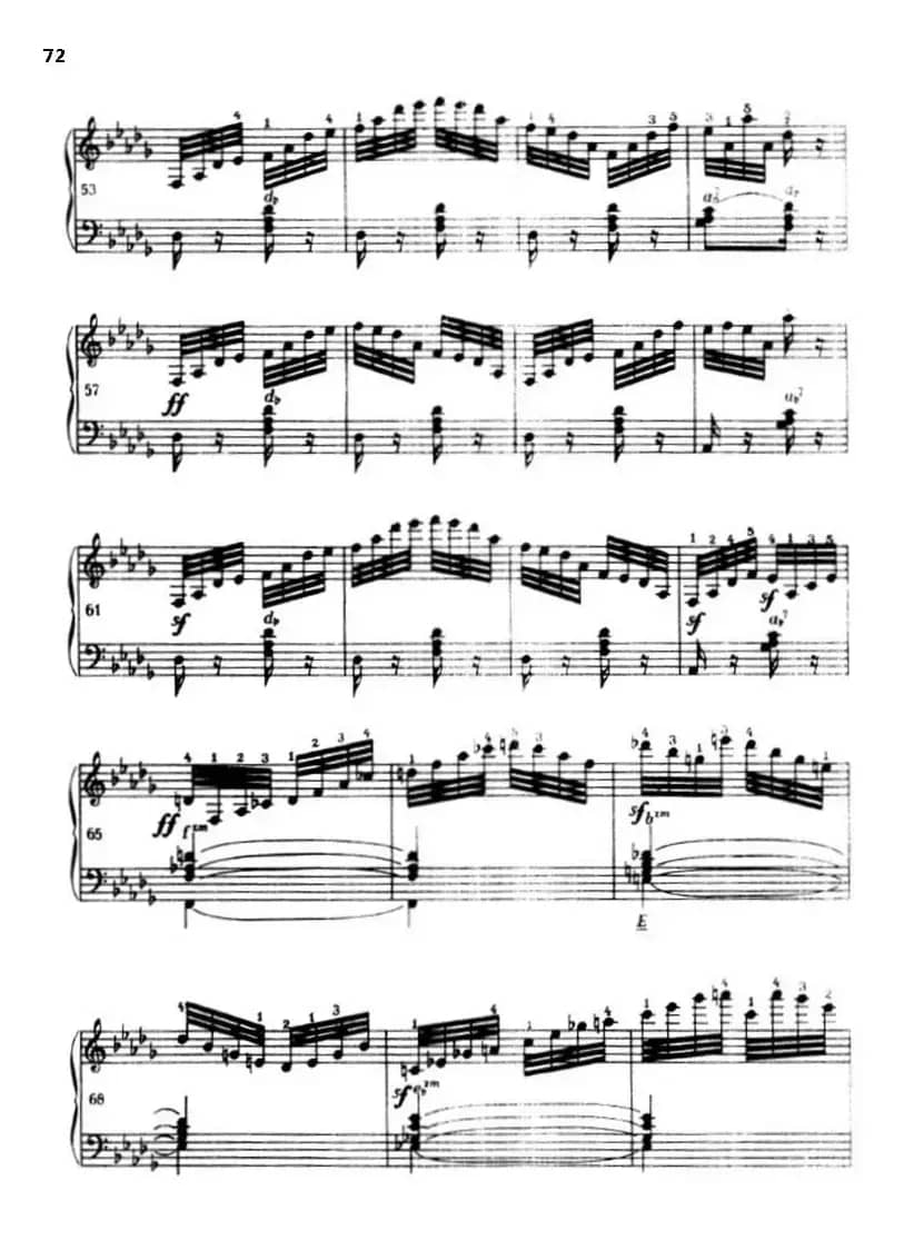 《车尔尼手风琴练习曲集》第Ⅲ册（P52—74）