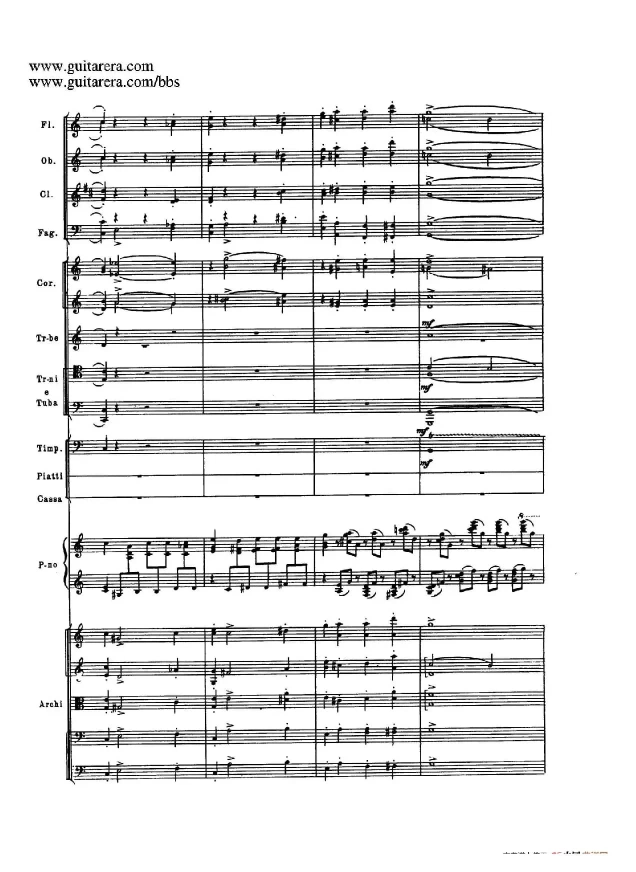 c小调第二钢琴协奏曲 Op.18（第三乐章总谱P25——37）