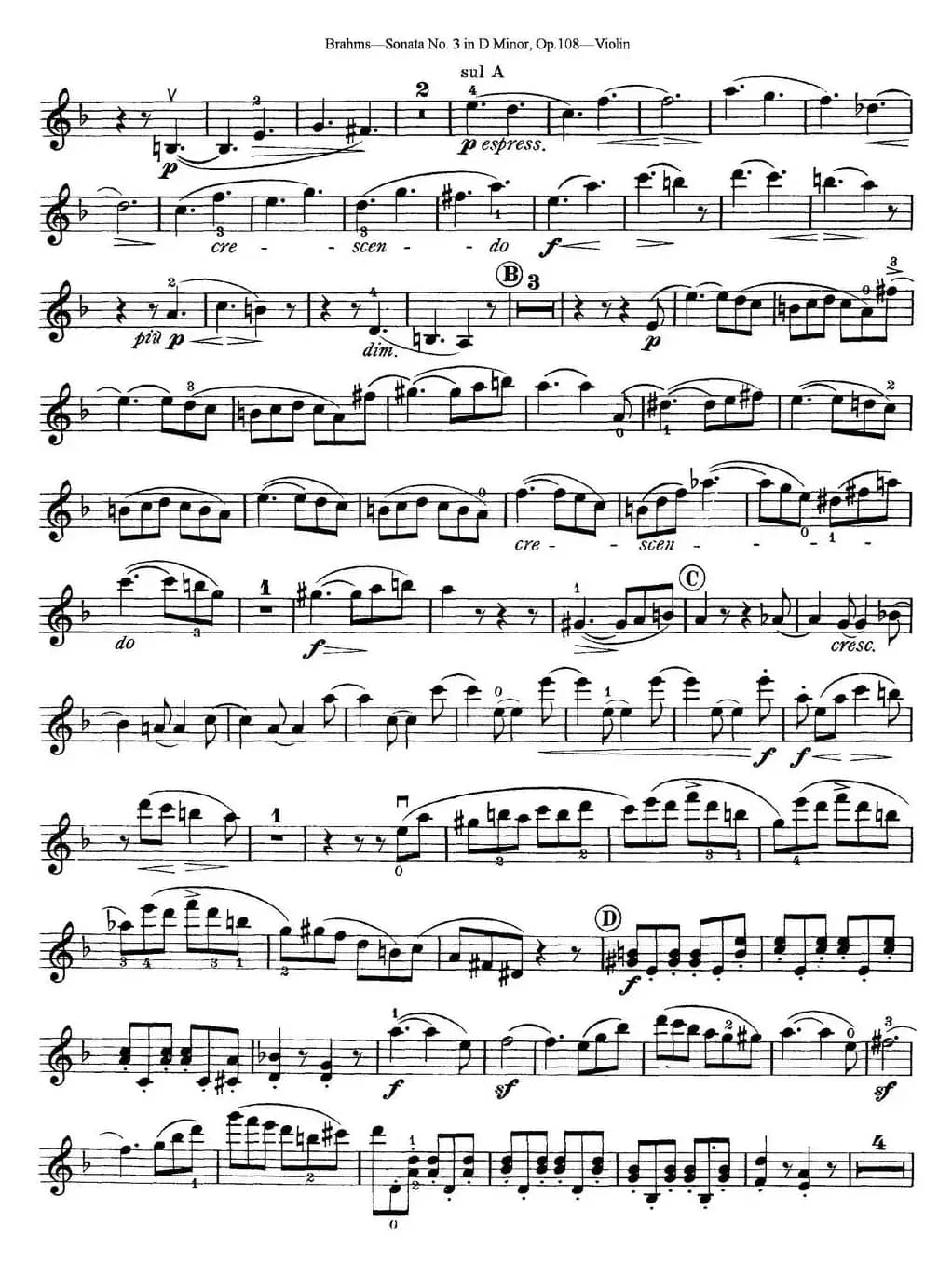 Violin Sonata No.3 in D Minor Op.108