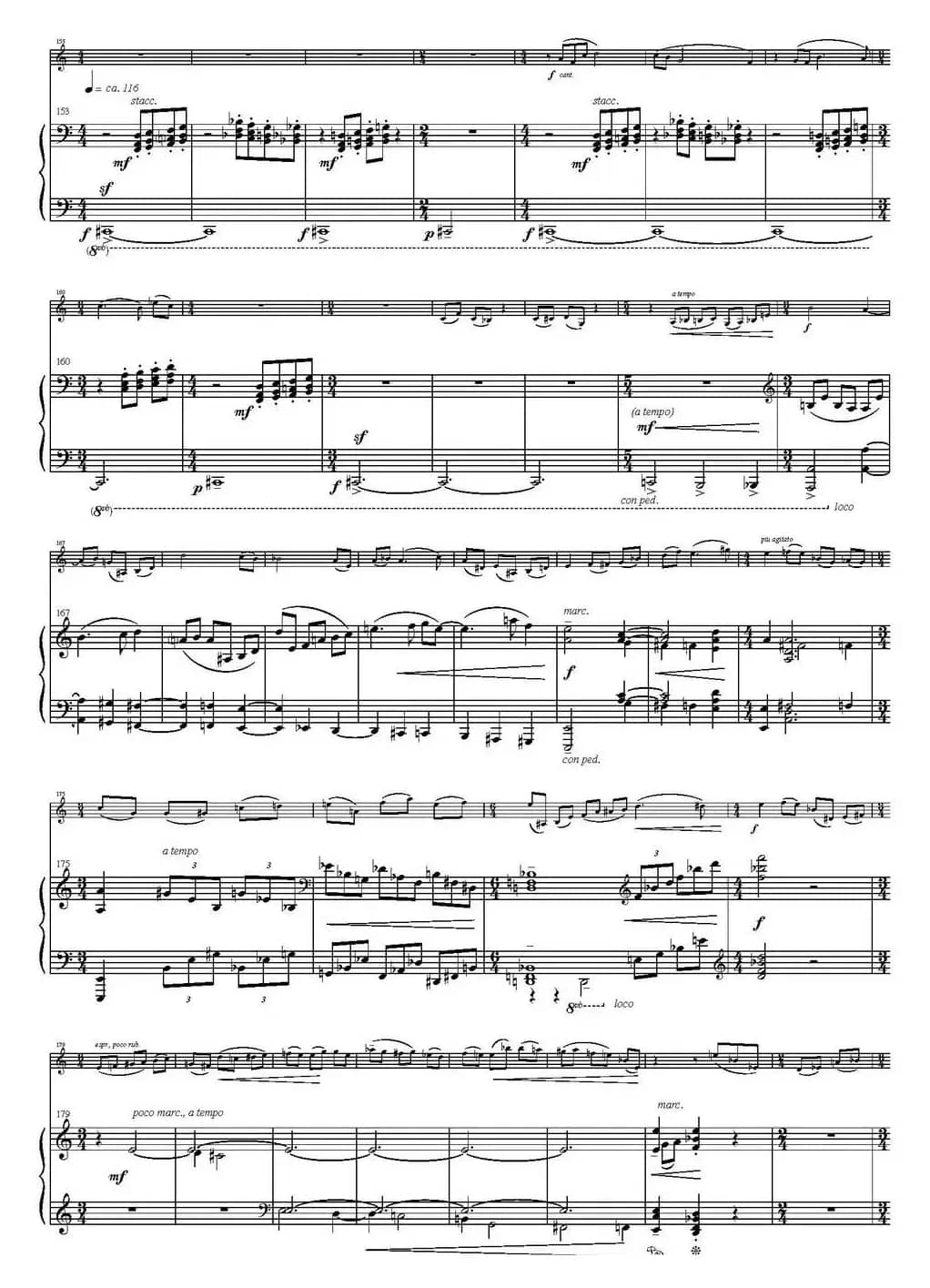 Sonata Poema aenigmaticum（小提琴+钢琴伴奏、4th movement）