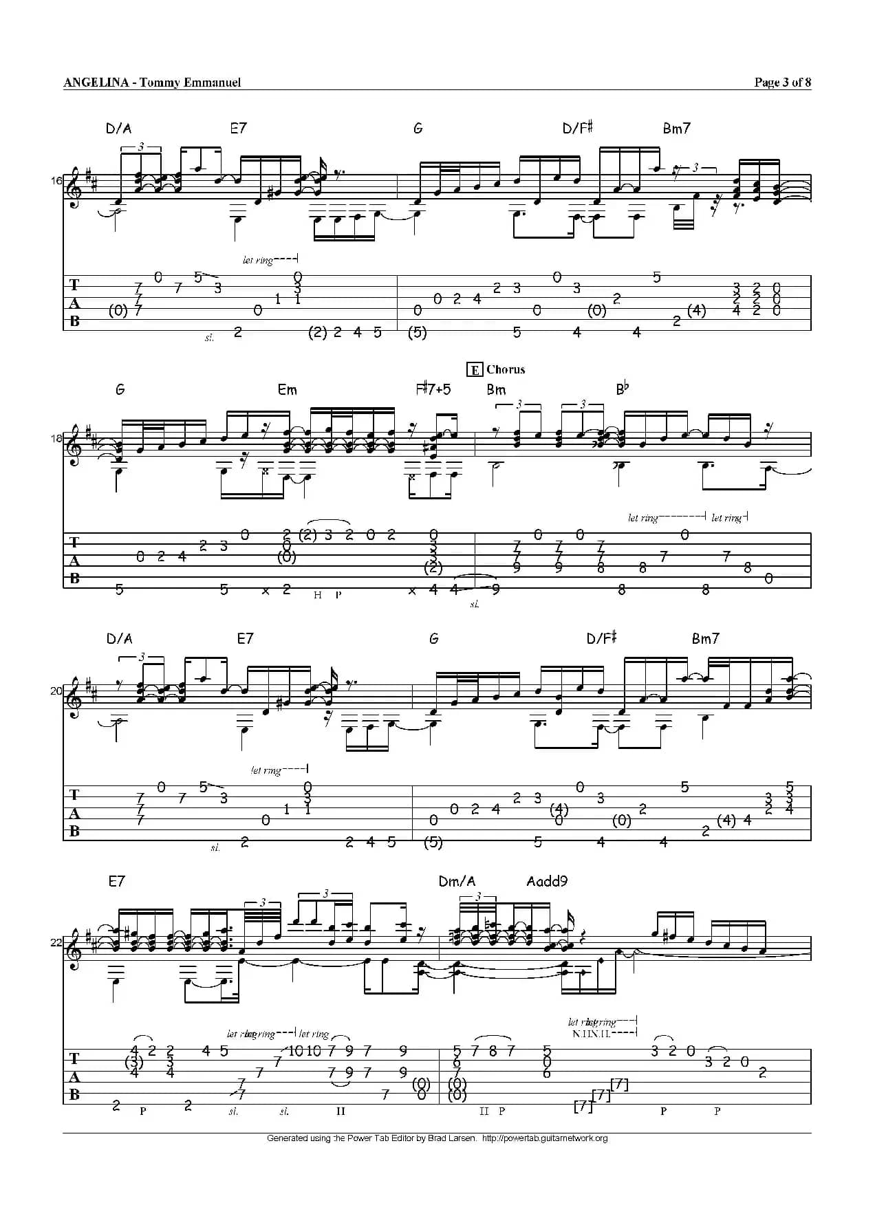 tommy emmanuel：angelina（指弹吉他）