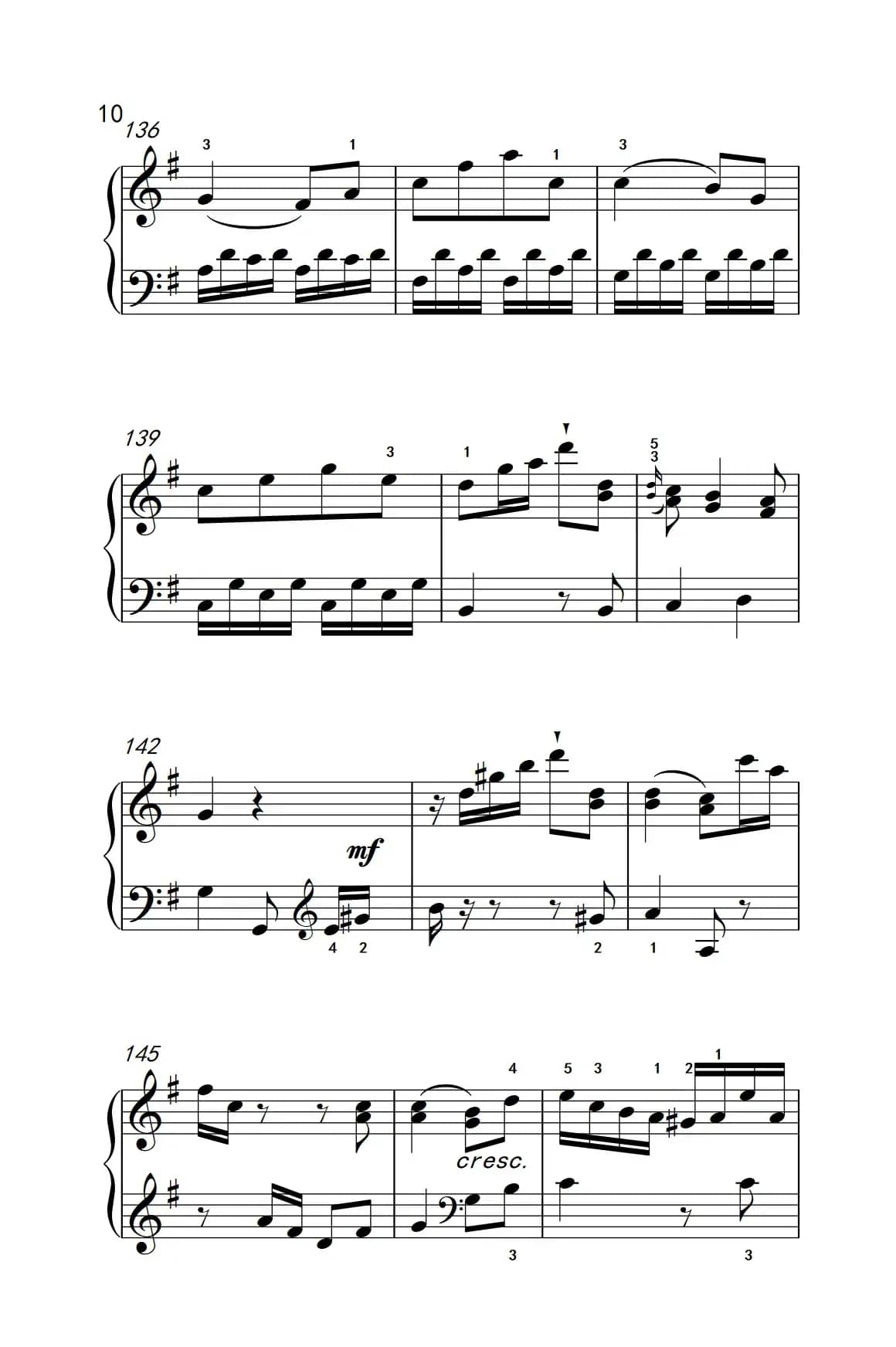 第六级 1.G大调奏鸣曲（中央音乐学院 钢琴（业余）考级教程 4-6级）