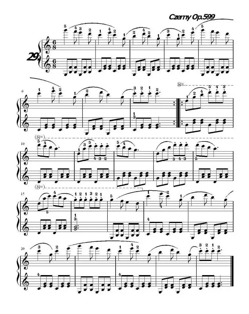 《车尔尼练习曲》OP.599之021-030