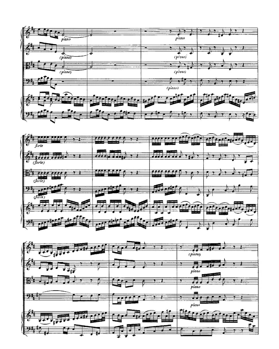 Harpsichd Concerto in D Maj BWV 1054（D大调第三号古钢琴协奏曲·总谱）