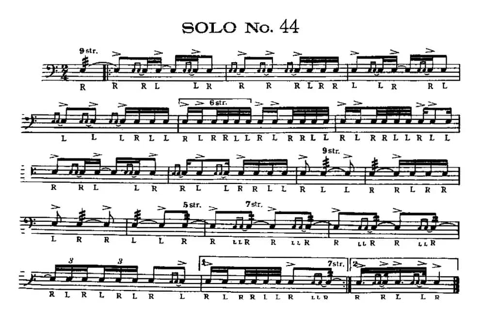 美国军鼓 SOLO No.41-45（爵士鼓谱）