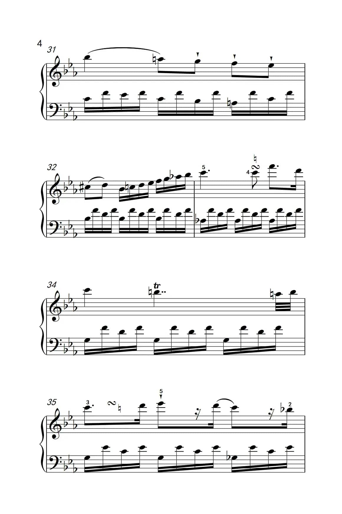 第八级2.♭E大调奏鸣曲 第一乐章 Hob.XVI 49（中央音乐学院 钢琴（业余）考级教程 7-9级）