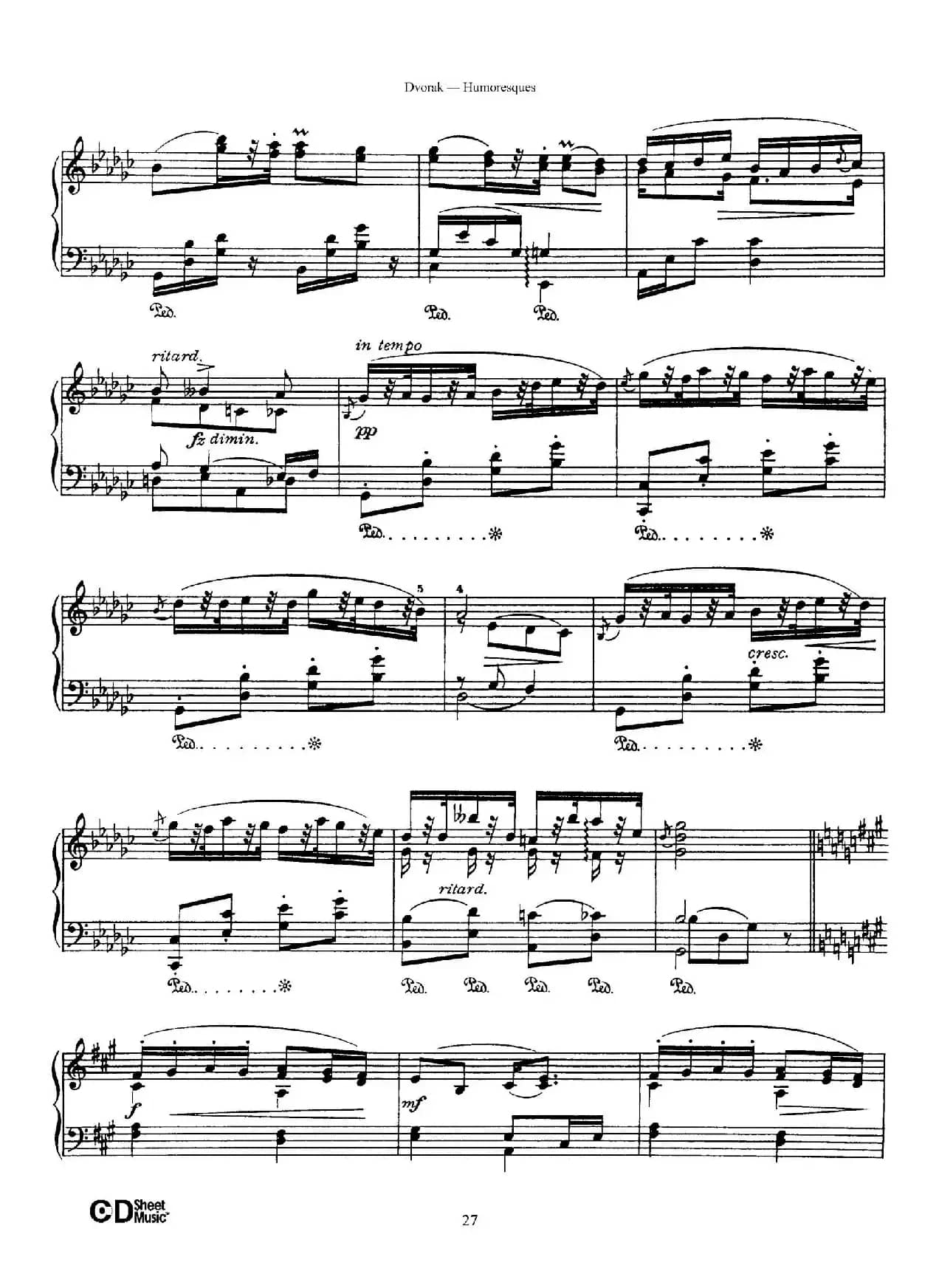 8 Humoresques Op.101（8首幽默曲·7）