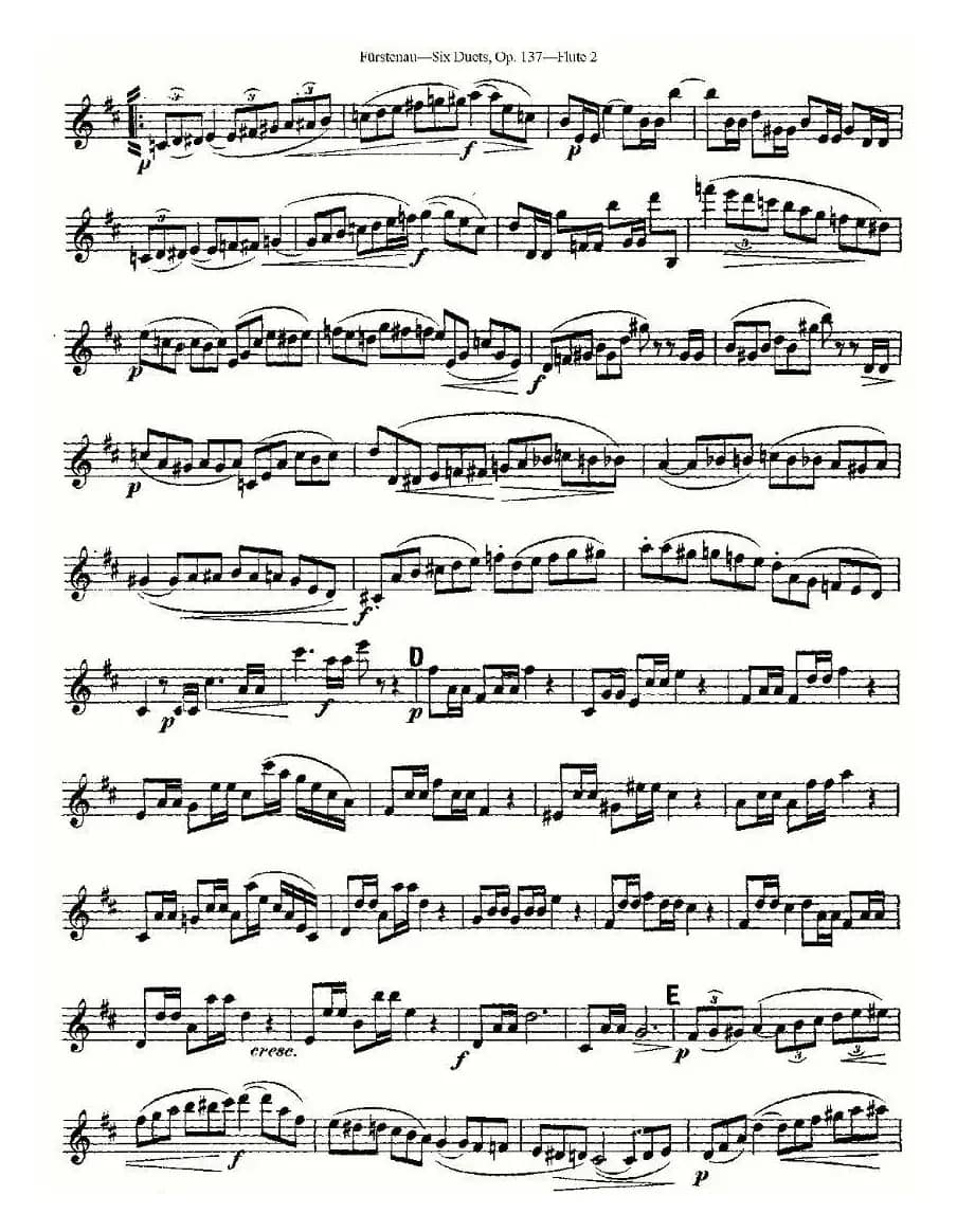 Six Duets, Op.137 之四（二重奏 六首作品 137号）