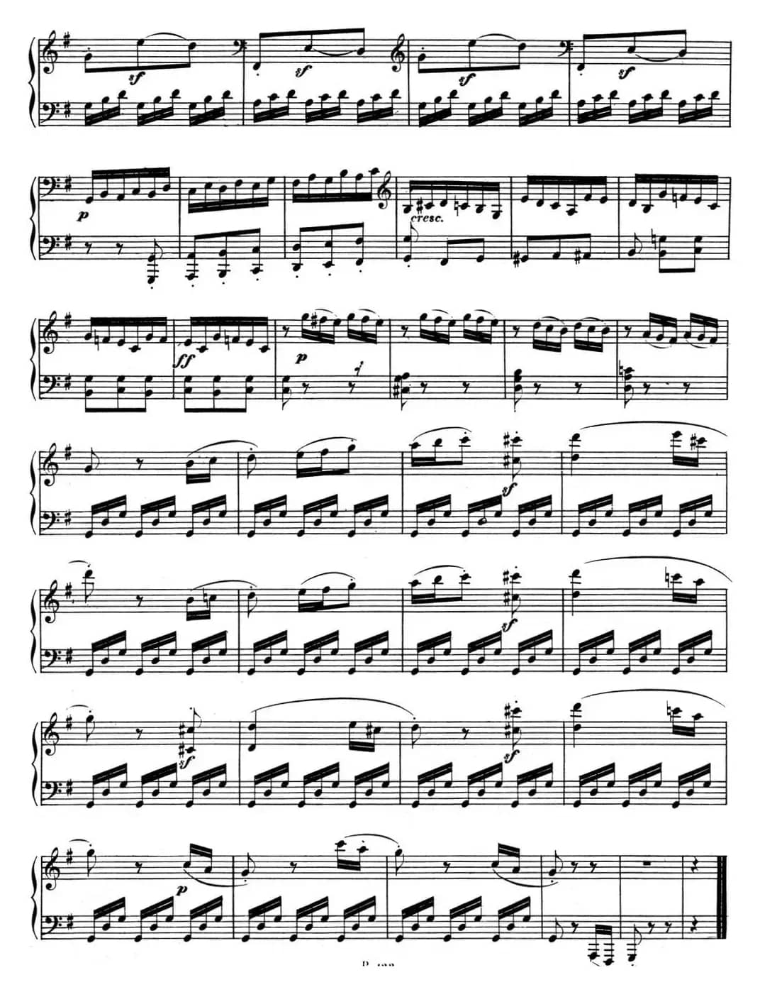 贝多芬钢琴奏鸣曲10 G大调 Op.14 No.2 G major