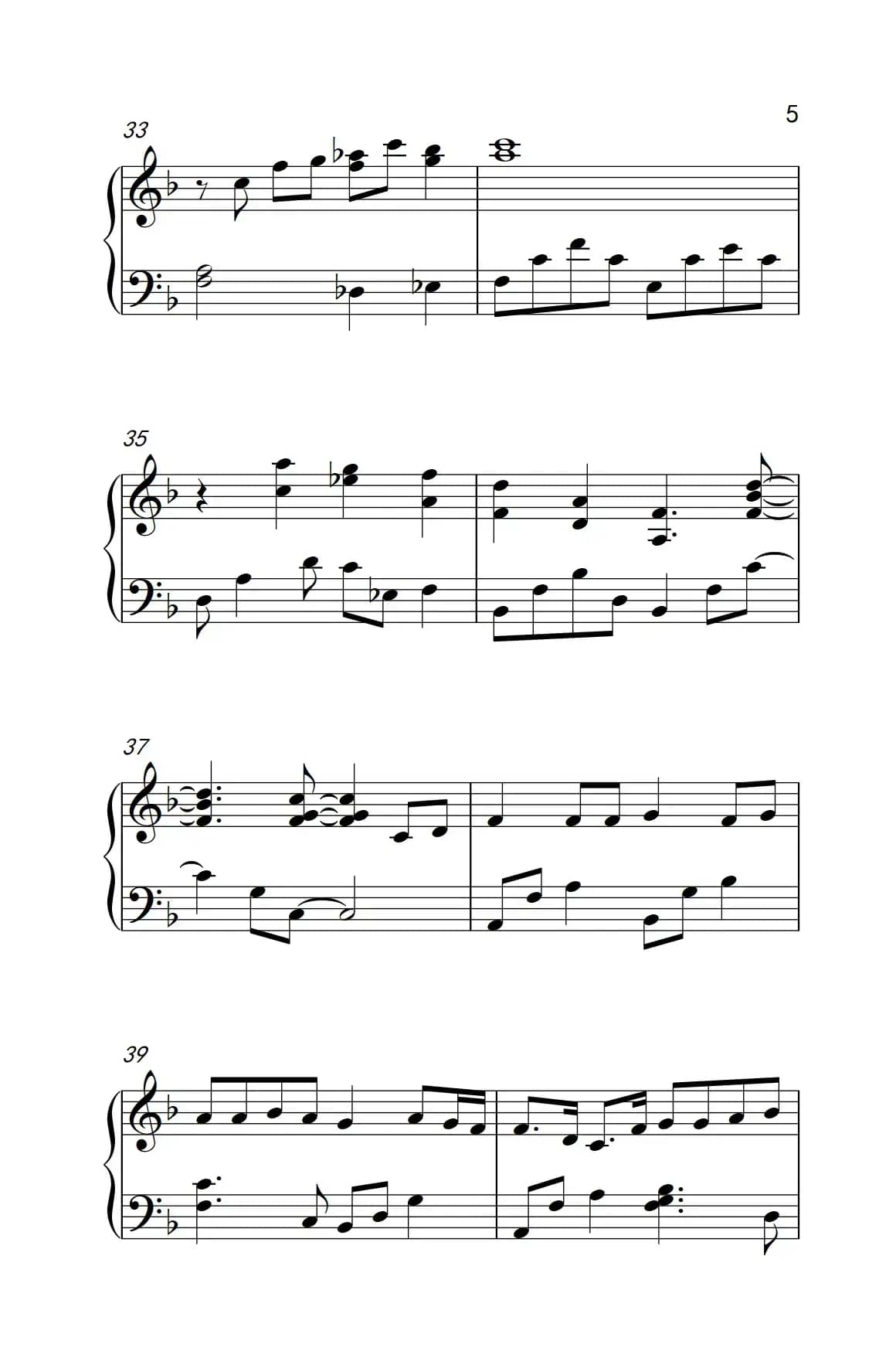 一首简单的歌（《弹吧音教》制谱版）