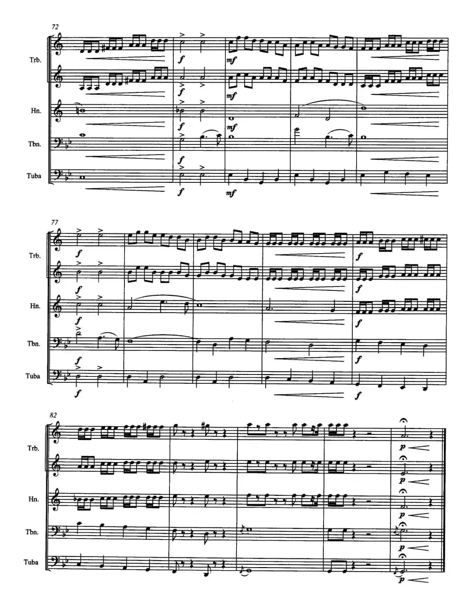 那达慕序曲（铜管五重奏）