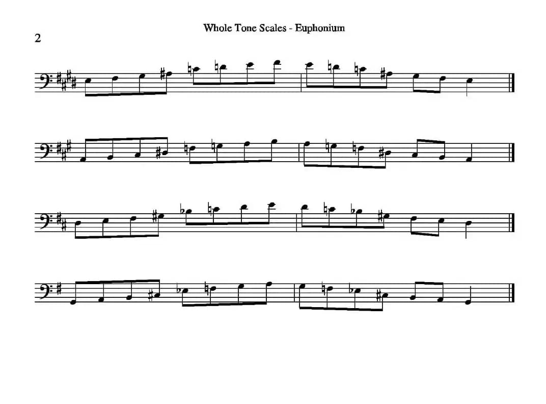 Whole-Tone Scales - Euphonium（上低音号练习教材选曲）
