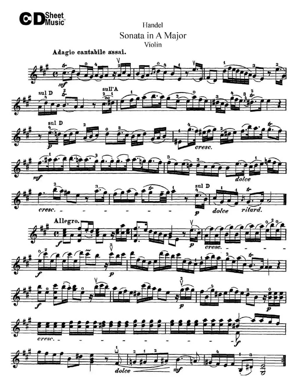 Violin Sonata No.5 in A major