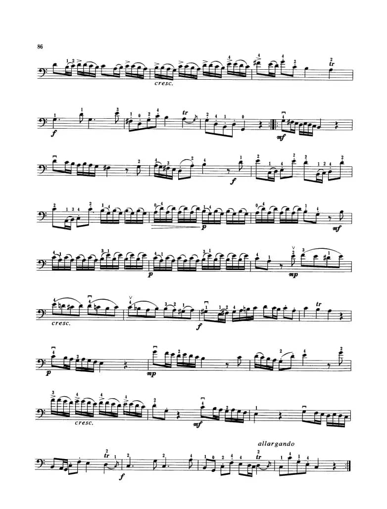 马尔切洛C大调奏鸣曲 （大提琴）