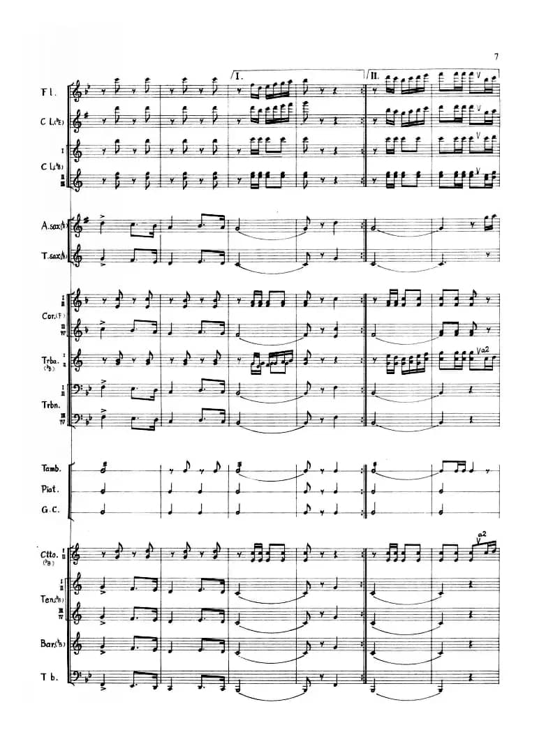 前进在新长征的路上（军乐队总谱）