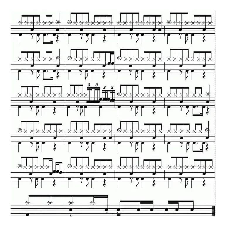 爵士鼓谱：Beyond - 光辉岁月