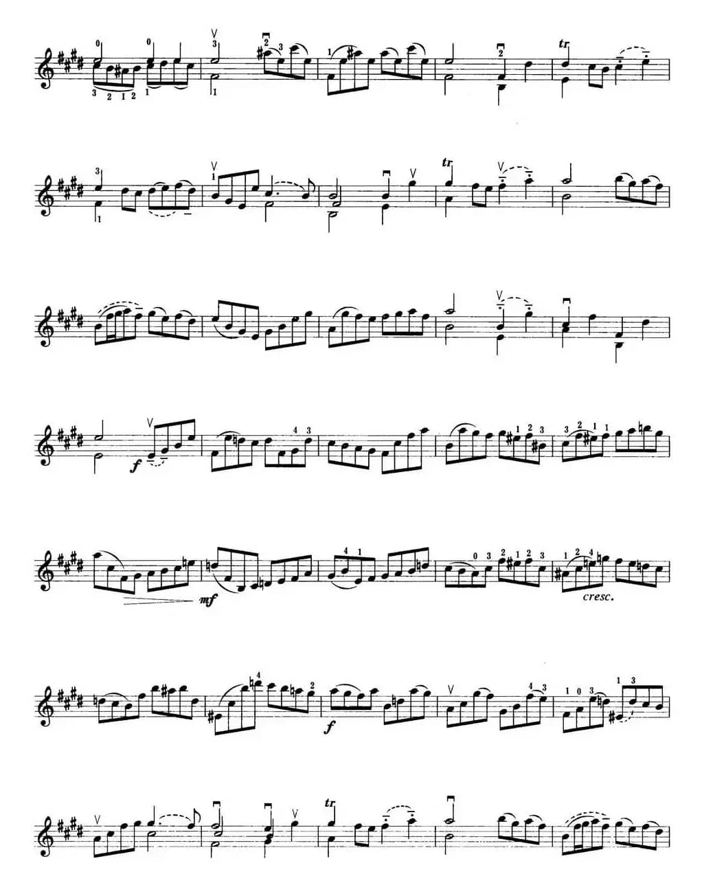 小提琴考级第七级：外国乐曲（8首）