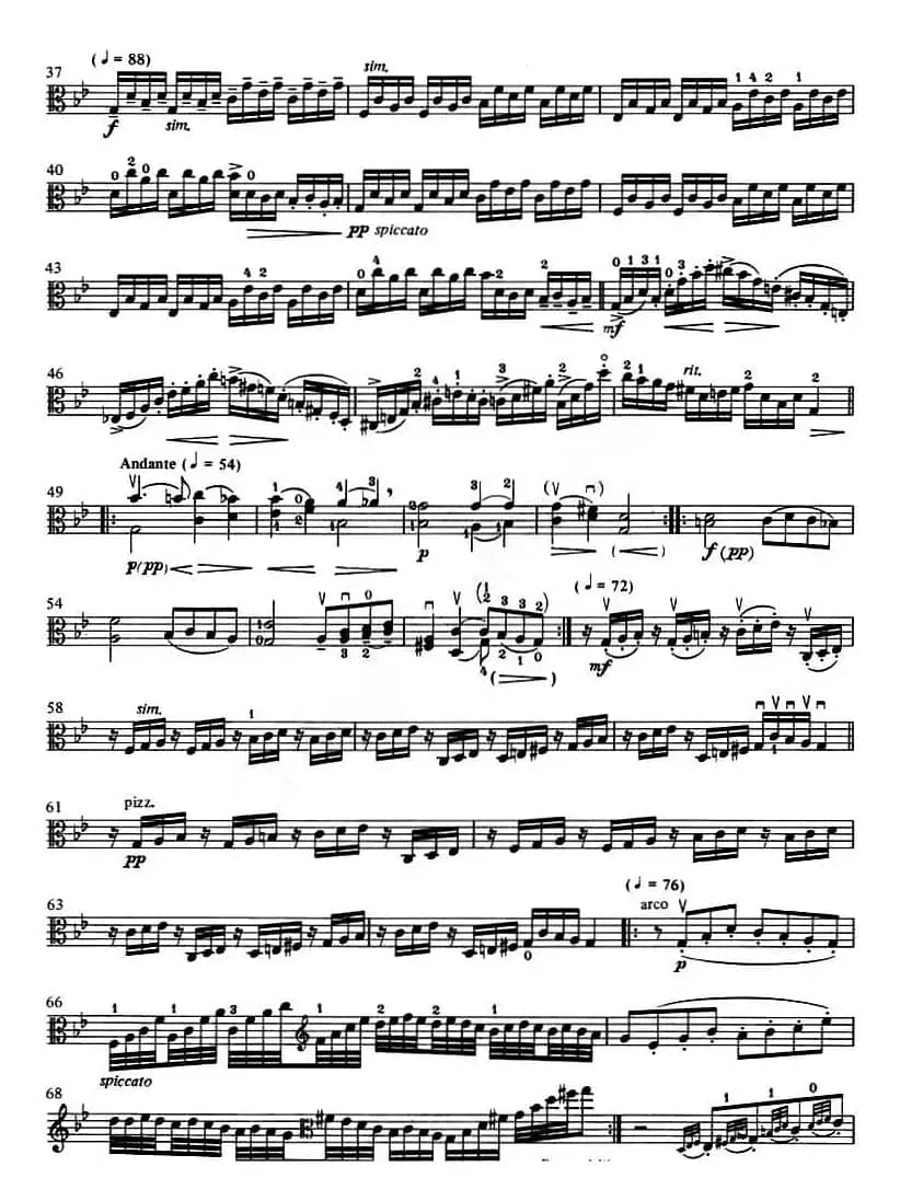 Passacaglia（帕萨卡利亚）（二重奏中提琴分谱）