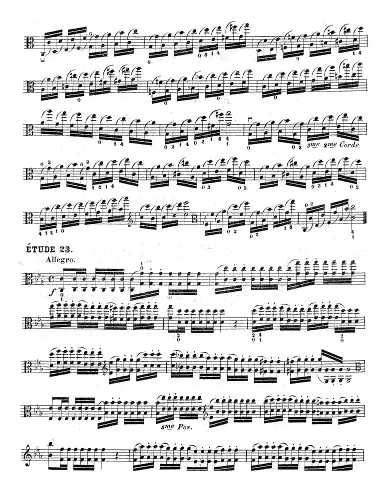 克莱采尔《中提琴练习曲40首》（ETUDE 20-23）