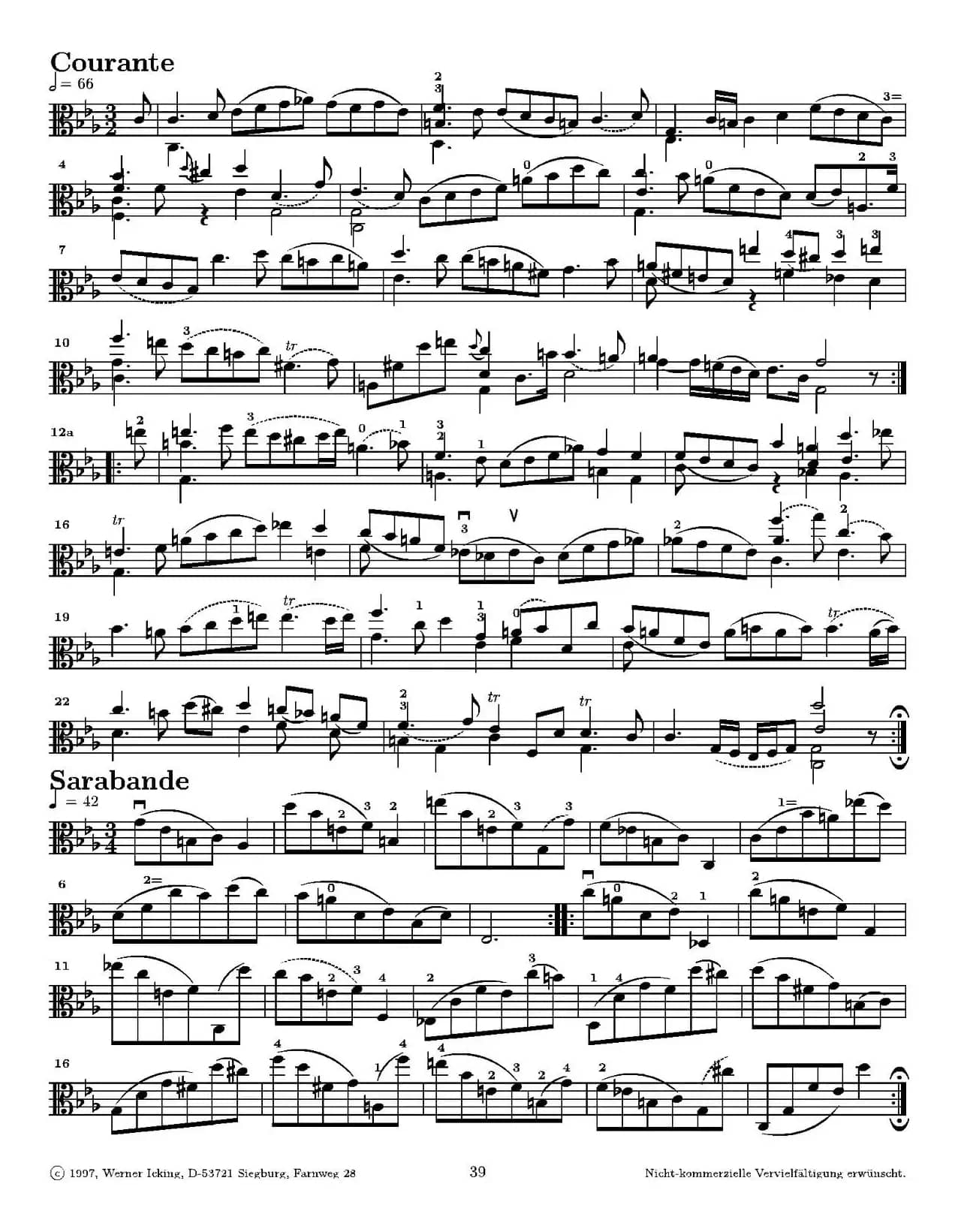 巴赫《无伴奏组曲》Ⅴ（中提琴）