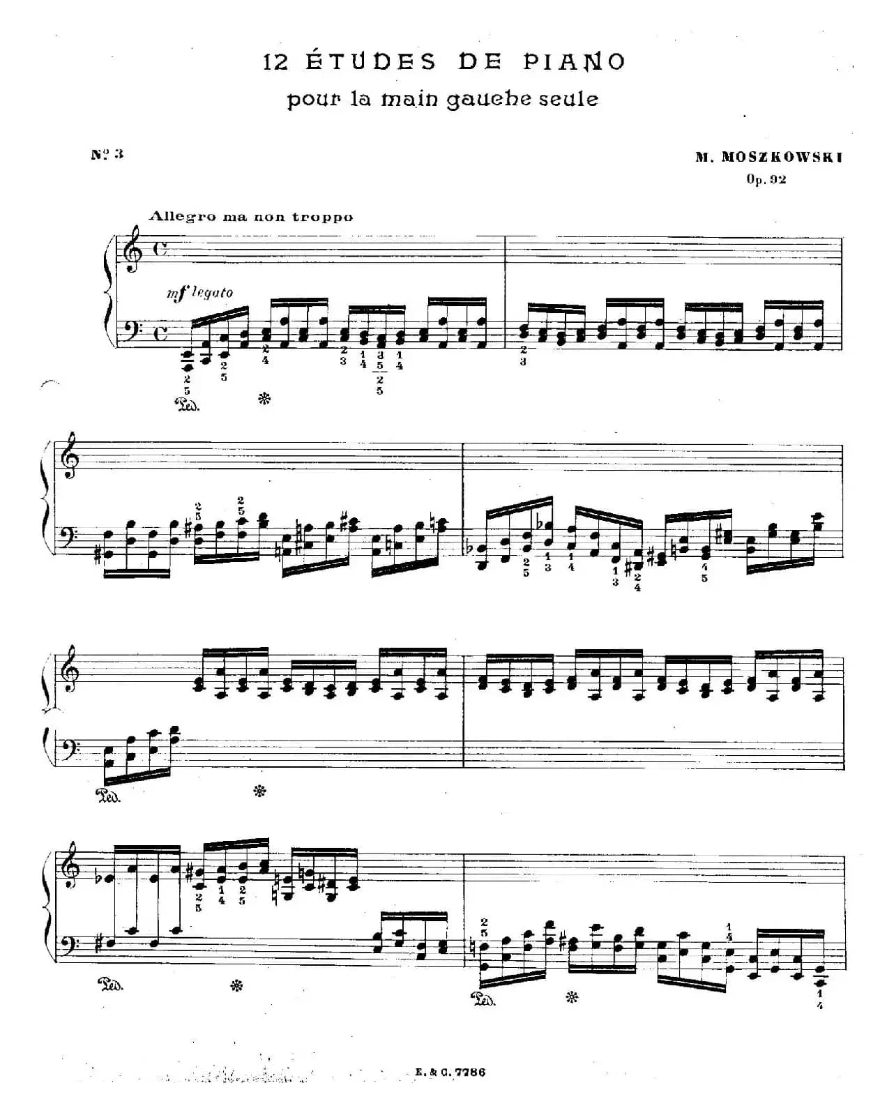 12 Etudes For The Left Hand Op.92 No.3(12首为左手而作的钢琴练习曲)