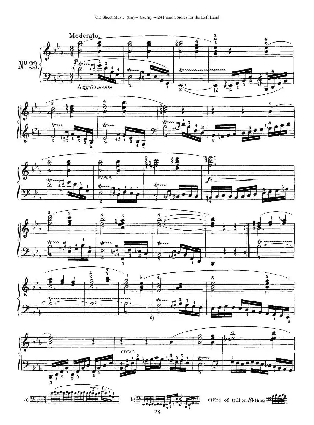 Czerny - 24 Piano Studie（17—24）（车尔尼 - 24首钢琴练习曲）
