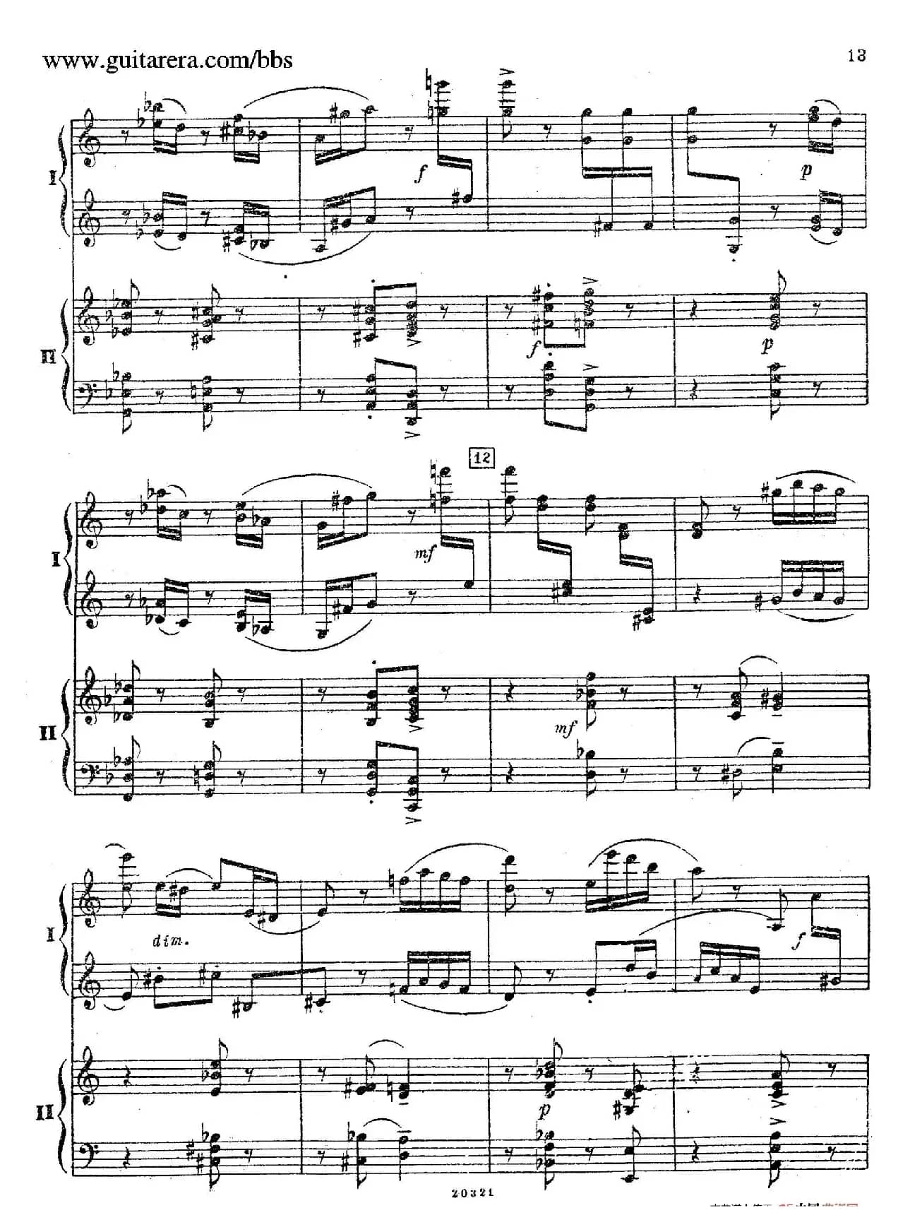 Rhapsody On A Theme Of Paganini Op.43（帕格尼尼主题狂想曲·双钢琴）（P1——20）