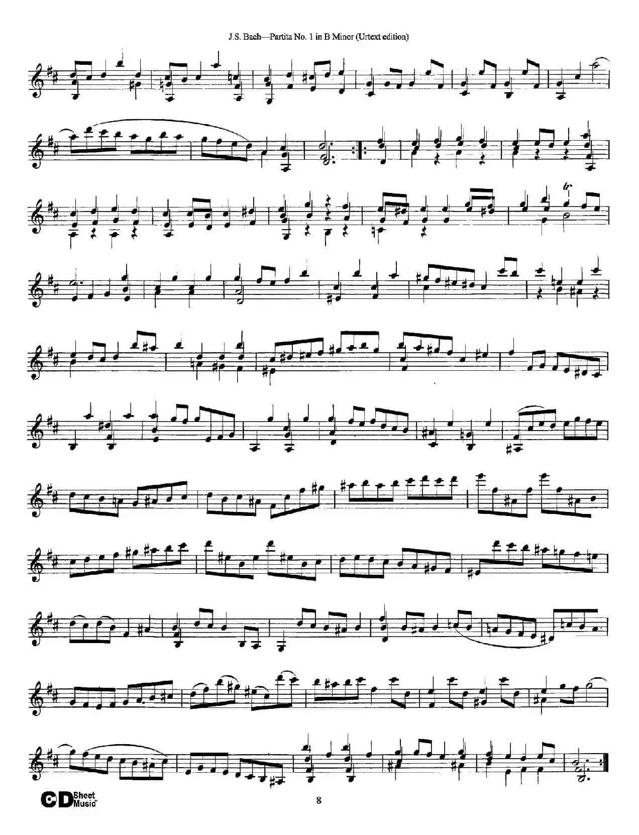 6 Violin Sonatas and Partitas 2.Partita No.1 B Minor（Urtext edition）