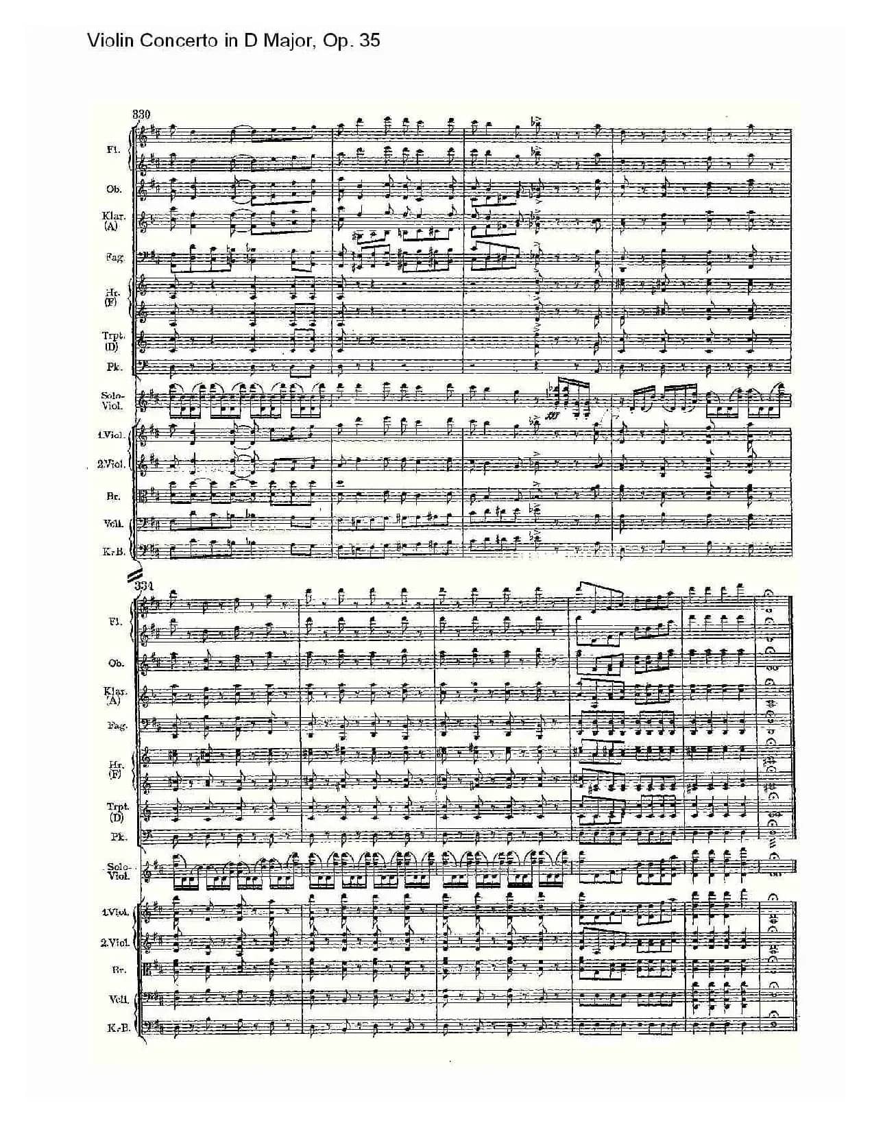 D大调小提琴协奏曲, Op.35第一乐章（二）