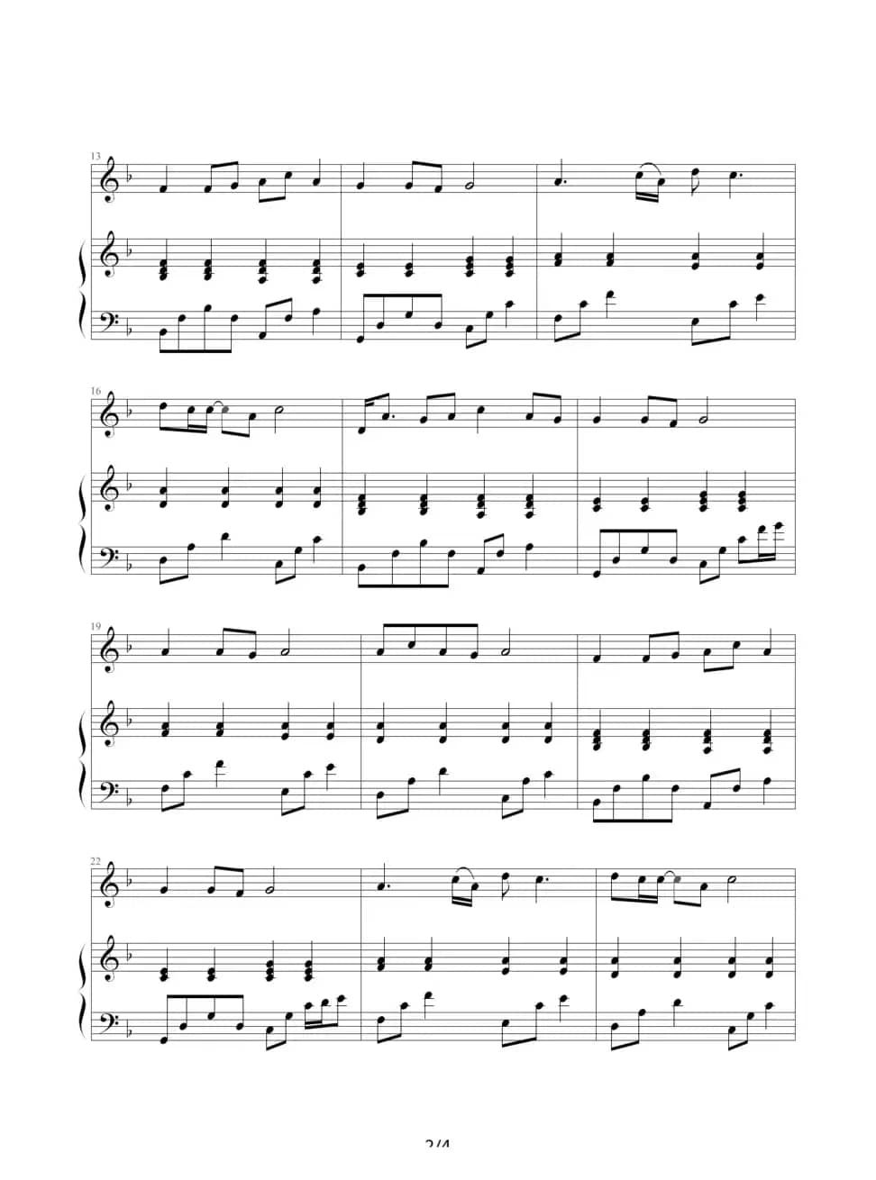 菊花台（钢琴伴奏谱）