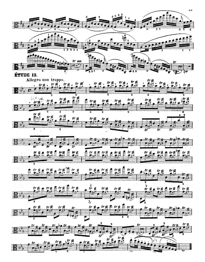 克莱采尔《中提琴练习曲40首》（ETUDE 11-13）