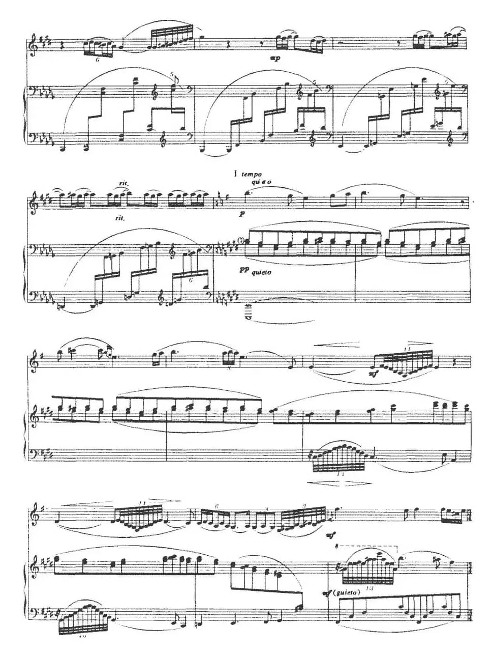 升f小调第一单簧管奏鸣曲（第三乐章、单簧管+钢琴伴奏）