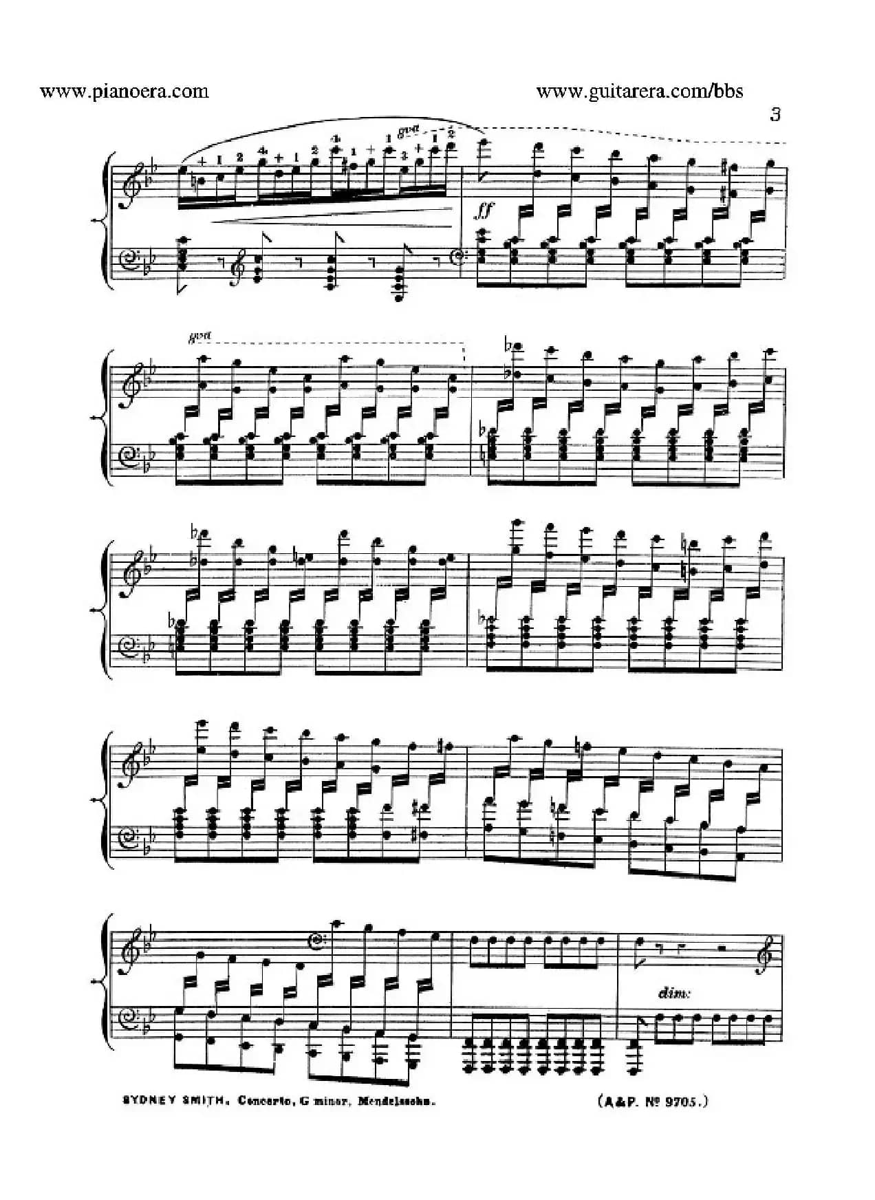 Piano Concerto No.1 in g Minor Op.25（g小调第一钢琴协奏曲·钢琴独奏）