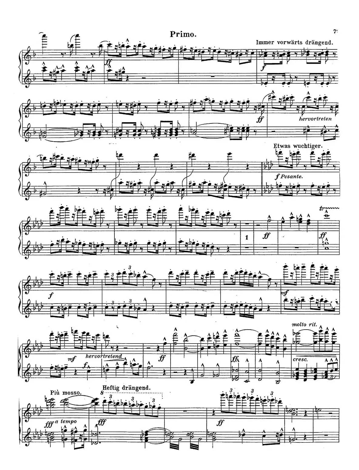 c小调第二交响曲“复活”（Ⅴ）（改编四手联弹版）