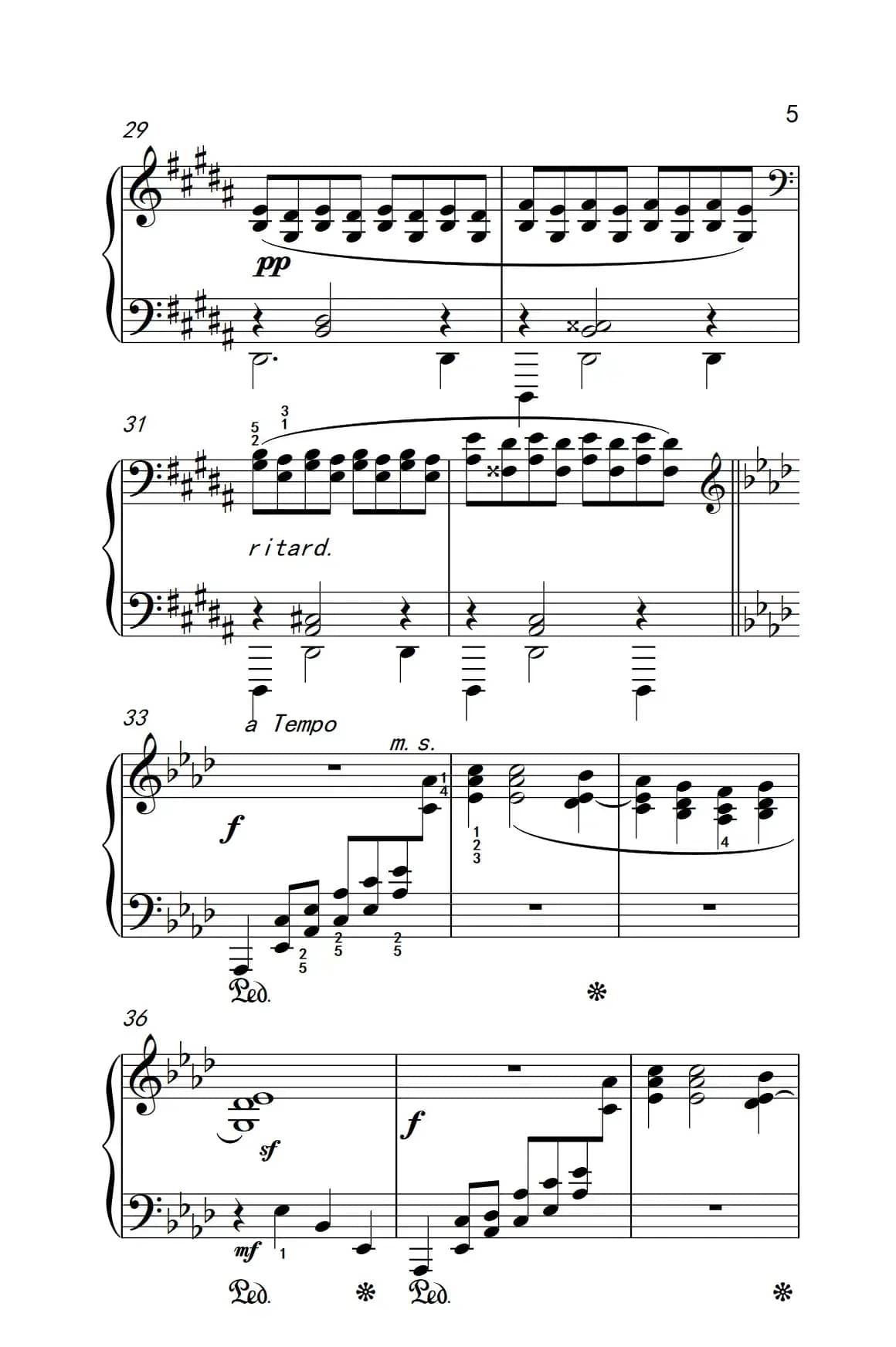 莫什科夫斯基 钢琴练习曲（第十三首）