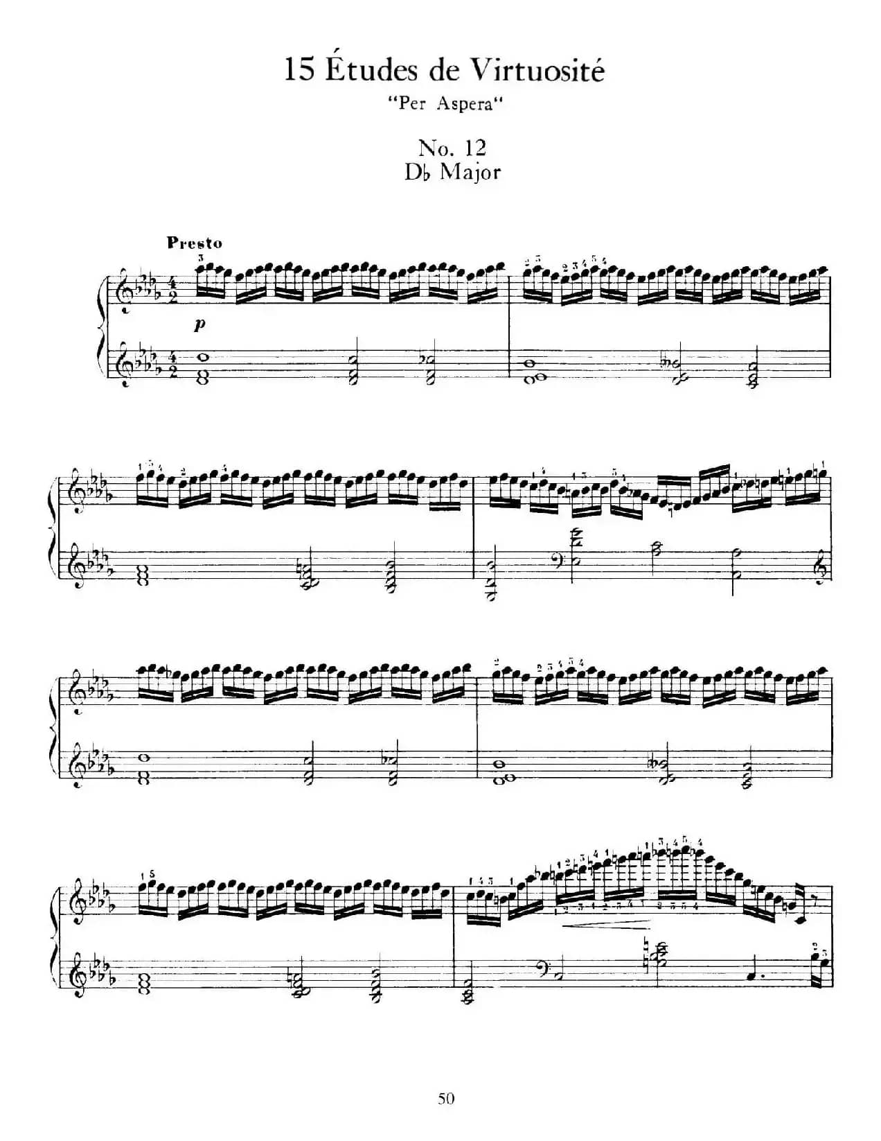 15 Etudes de Vortuosite Op.72（15首辉煌练习曲·12）