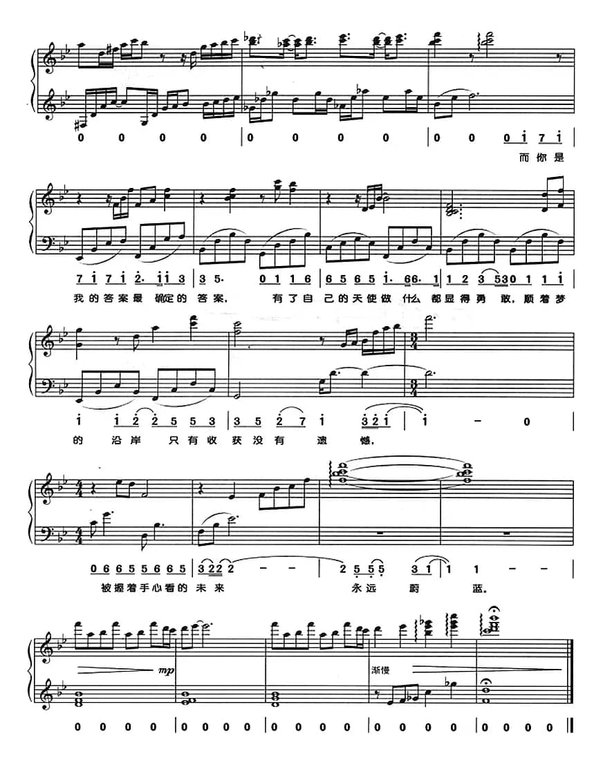你是答案（钢琴弹唱）