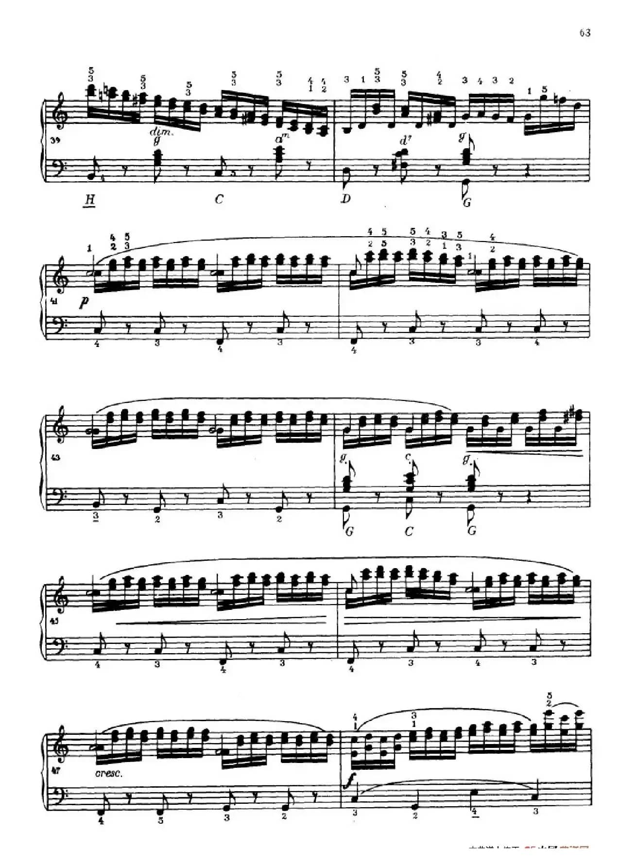 《车尔尼手风琴练习曲集》第Ⅳ册（第12首）