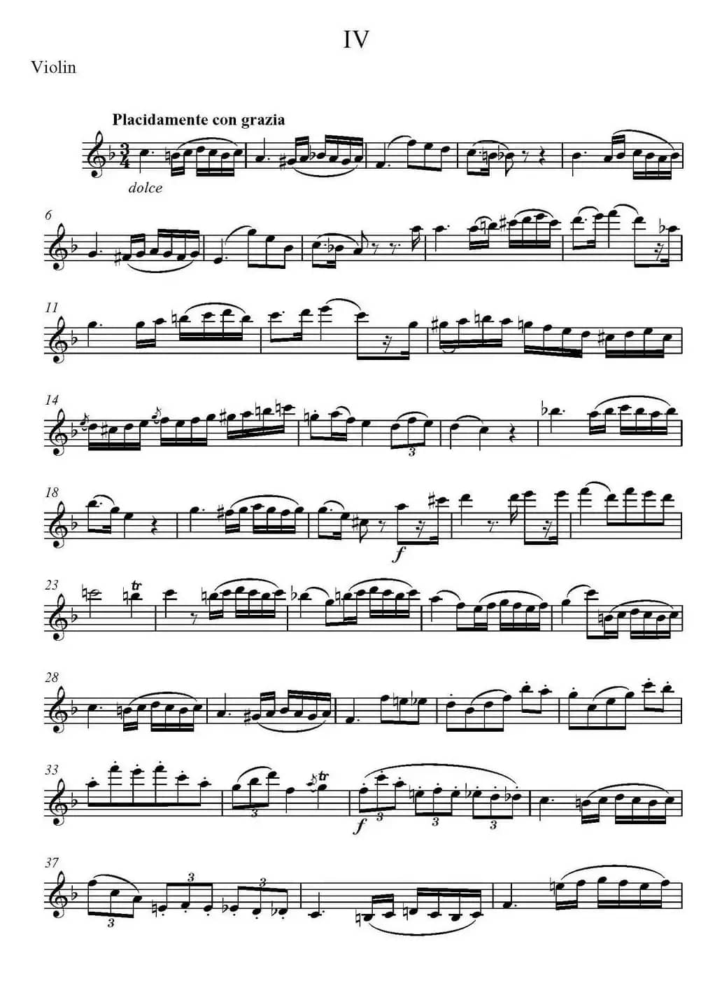 帕格尼尼六首《小提琴和吉他二重奏》 (M.S.110)（小提琴分谱）