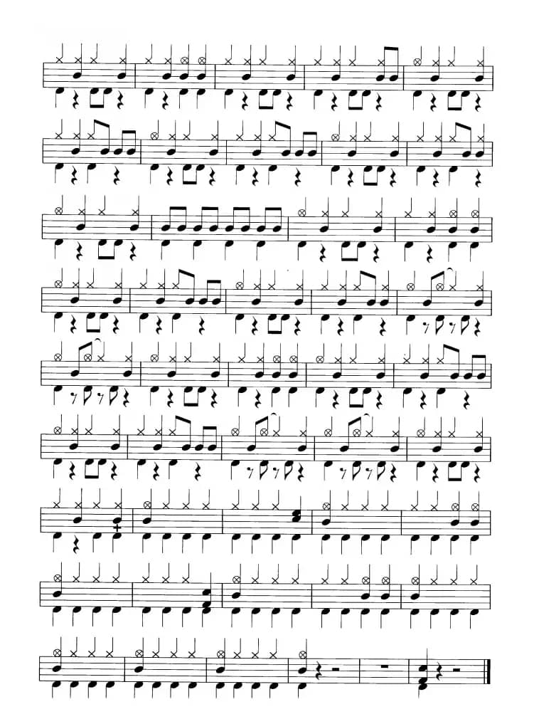 开场曲（鼓谱）