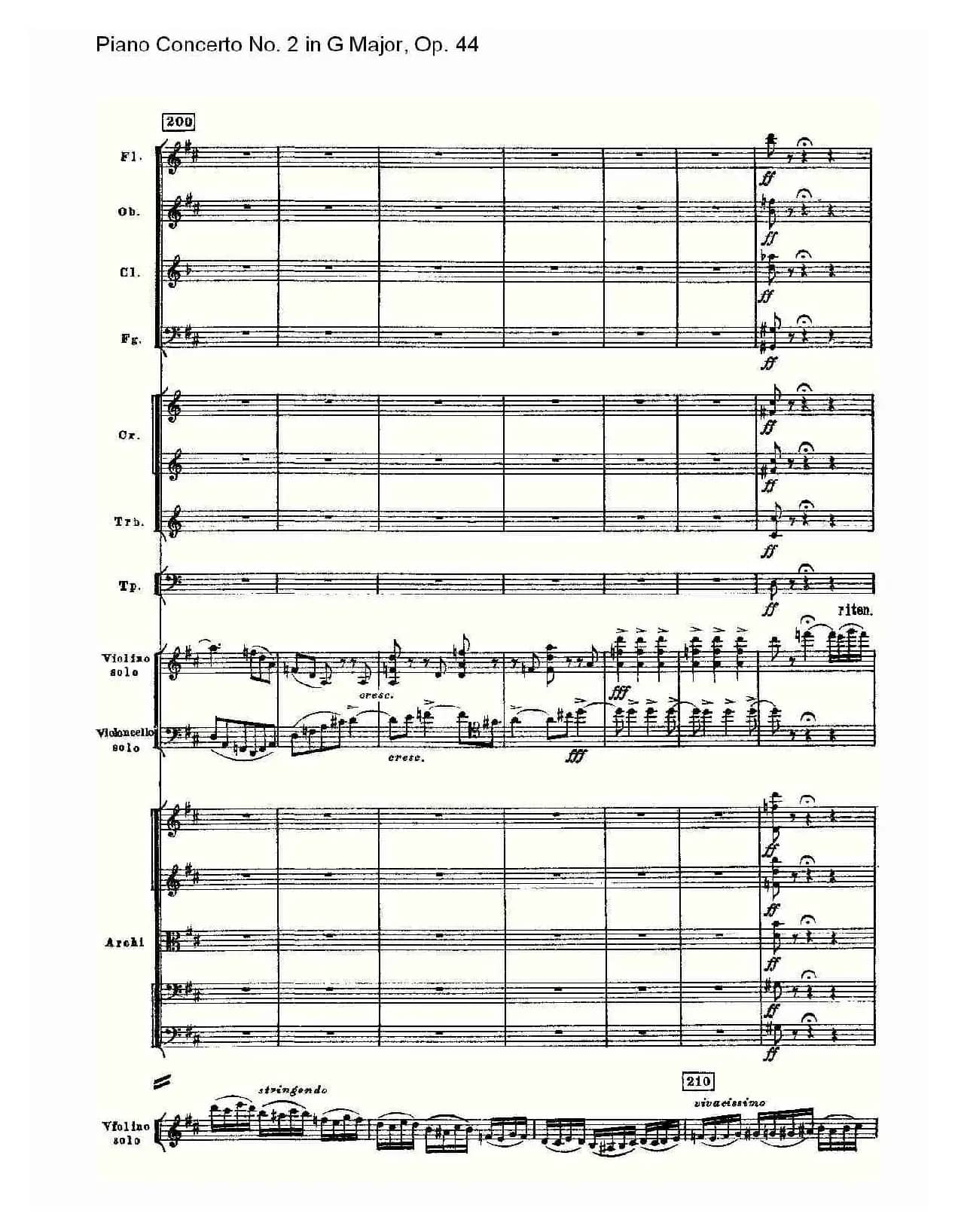 G大调第二钢琴协奏曲, Op.44第二乐章