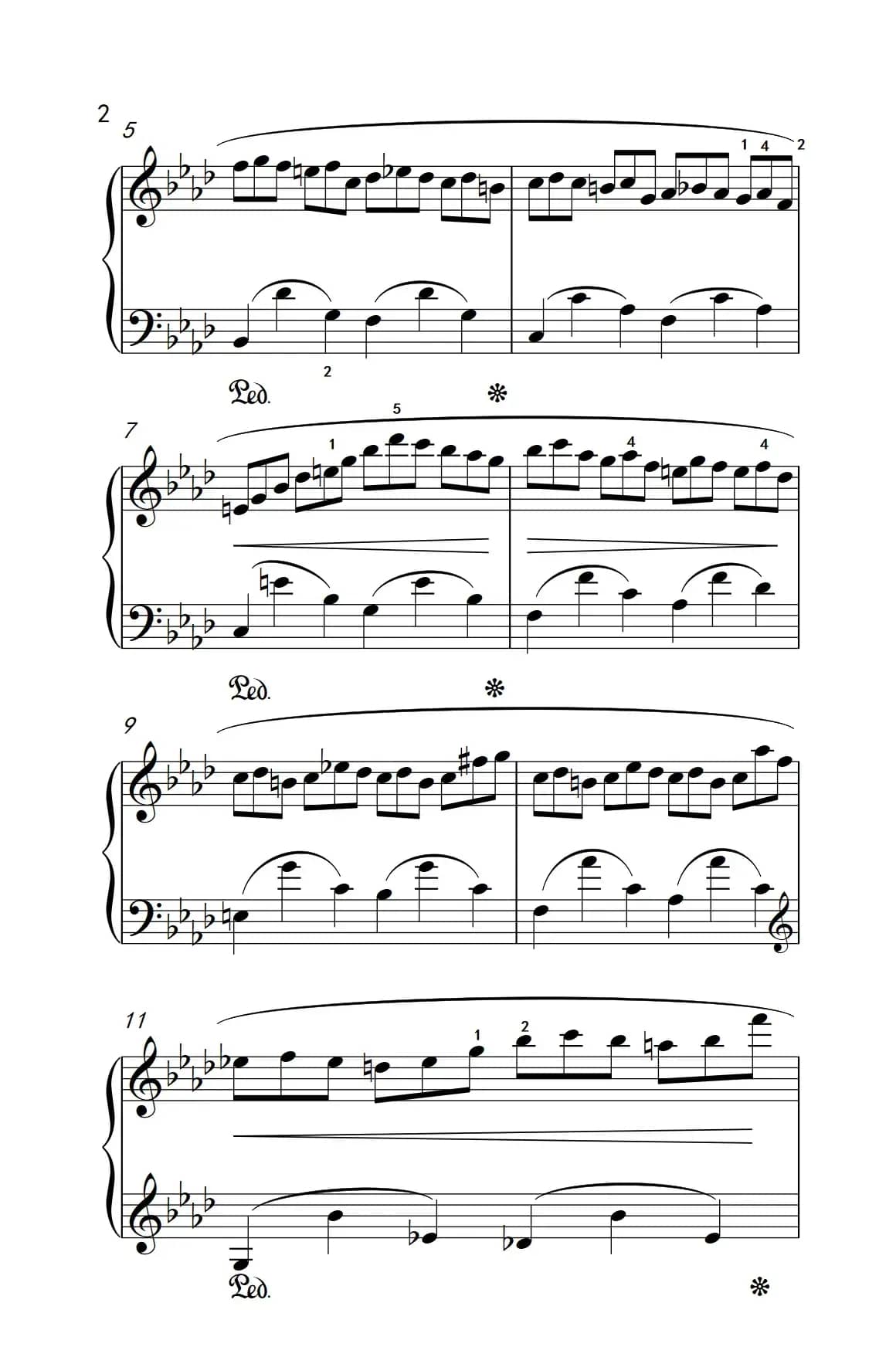 第九级1.练习曲 Op.25 No.2（中央音乐学院 钢琴（业余）考级教程 7-9级）