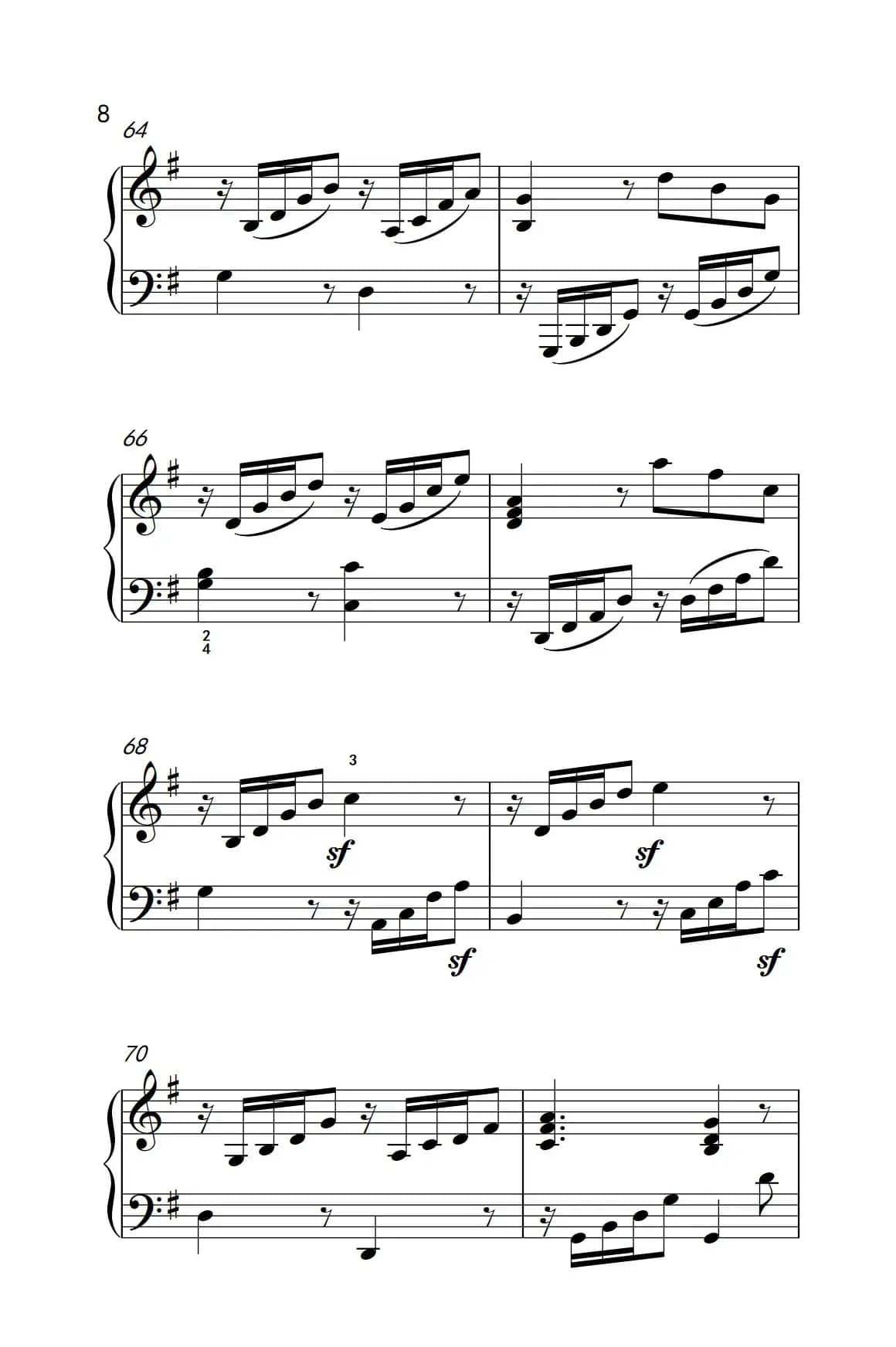 第七级2.G大调变奏曲 贝多芬（中央音乐学院 钢琴（业余）考级教程 7-9级）