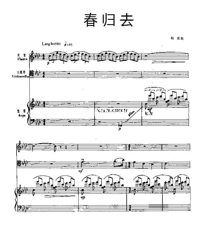 春归去（长笛、大提琴、竖琴三重奏）