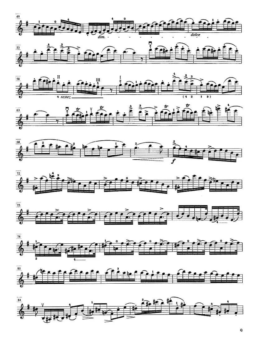 罗德第八协奏曲 E小调（Op.13，No.8） （小提琴分谱）